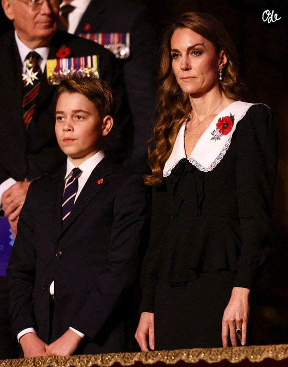 Catherine (Kate) Middleton, princesse de Galles, Le prince George de Galles - La famille royale britannique assiste au Festival du Souvenir de la Royal British Legion, en l'honneur des militaires, au Royal Albert Hall à Londres, le 8 novembre 2025.