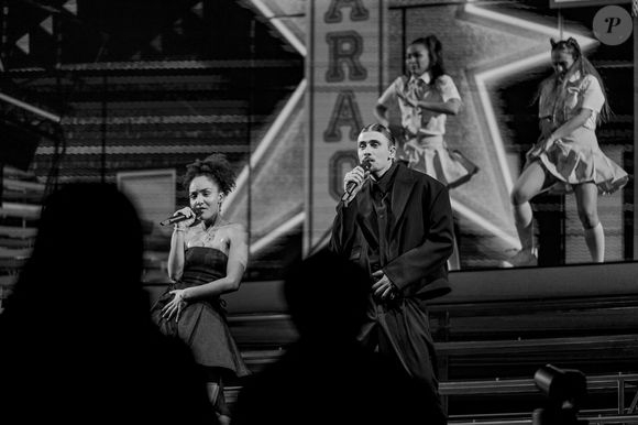 Candice Vernet eet Pierre Garnier lors du concert de la Star Academy à Lyon, le 15/03/24. Photo Sandrine Thesillat / Panoramic