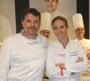 La célèbre cheffe Amandine Chaignot a ouvert un restaurant à Réveillon, un petit village du Perche.

Exclusive - Benoît Nicolas et Amandine Chaignot lors de l'évènement "Taste of Paris - Le festival des chefs" sous la nef du Grand Palais.
© Philippe Baldini/Bestimage
