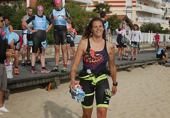 Laure Manaudou - La championne de natation L.Manaudou organise et lance la 1ère édition de sa course, la "Swimrun" à Arcachon, France, le 23 juin 2019. © Patrick Bernard/Bestimage