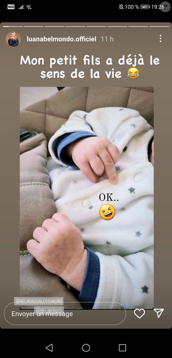 Depuis, la célèbre chroniqueuse culinaire passe beaucoup de moments privilégiés avec lui, et n'hésite pas à les faire partager à ses fans sur les réseaux sociaux

Luana Belmondo est folle de son petit-fils Vahé. @ Instagram / Luana Belmondo