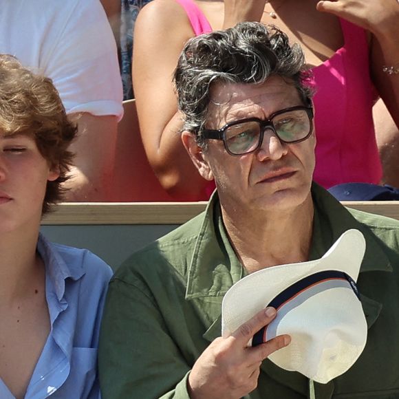 Marc Lavoine dans les tribunes lors des Internationaux de France Roland Garros 2023 le 06 juin 2023 à Paris, France. Photo by Nasser Berzane/ABACAPRESS.COM