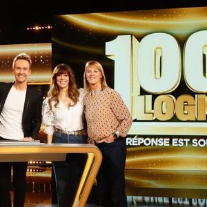 Exclusif - Yoann Riou, Cyril Feraud, Magali Ripoll, Nathalie Simon - Enregistrement de l'émission "100% logique" présentée par C. Feraud et qui sera diffusée le 25 octobre 2025 sur France 2 au studio du Lendit à Saint-Denis, France, le 14 mars 2025. © Christophe Clovis/Bestimage