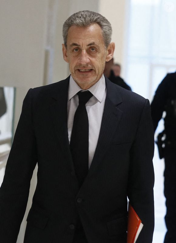 Nicolas Sarkozy - Arrivées au procès du financement libyen de Sarkozy le 6 février 2025.

© Christophe Clovis / Bestimage