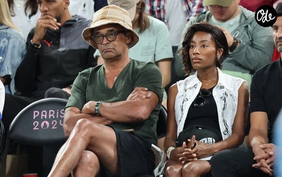 Yannick Noah et sa compagne Malika lors des Jeux Olympiques de Paris 2024 à l'Arena Bercy, à Paris, le 8 août 2024. 

© Jacovides-Perusseau/Bestimage