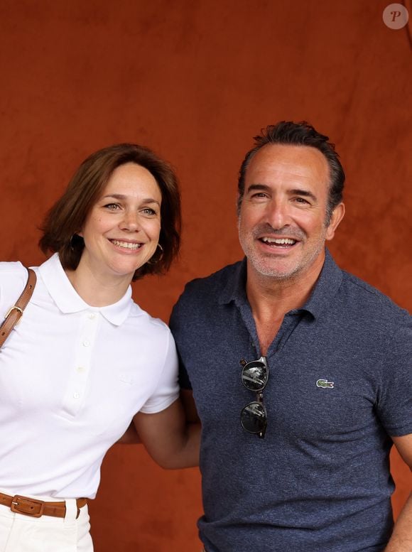 Jean Dujardin et sa femme Nathalie Péchalat au village lors des Internationaux de France de tennis de Roland Garros. © Jacovides-Moreau/Bestimage