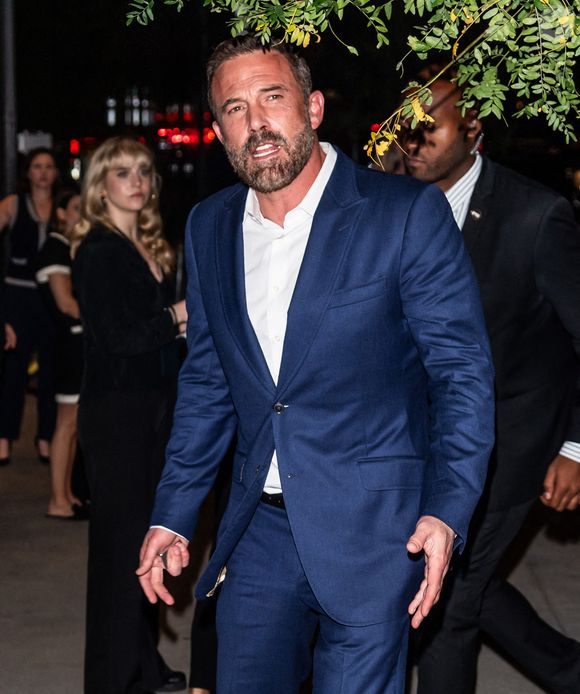 Ben Affleck arrive à la projection new-yorkaise de "Kiss of the Spider Woman" au Shed à New York City, New York, USA le 6 octobre 2025. Photo by Ouzounova/Splash News/ABACAPRESS.COM