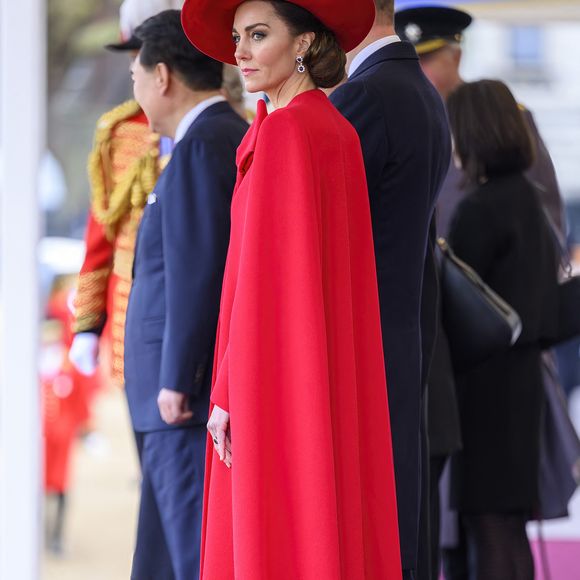 Catherine (Kate) Middleton, princesse de Galles - Cérémonie de bienvenue du président de la Corée du Sud et de sa femme à Horse Guards Parade à Londres, le 21 novembre 2023. © Julien Burton / Bestimage