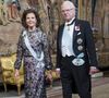 Le roi Carl XVI Gustav de Suède a présidé le "representationsmiddag" mercredi 19 mars 2025
Le roi Carl XVI Gustav de Suède et la reine Silvia de Suède lors d'un dîner officiel au palais royal de Stockholm le mercredi 19 mars 2025.
Crédit : Dana Press / Bestimage
