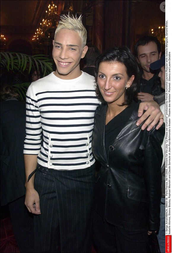 Steevy Boulay et Laure de Lattre à la première d'une pièce au Théâtre des Variétés, Paris, France, le 6 novembre 2002. © Serge Arnal/Abaca