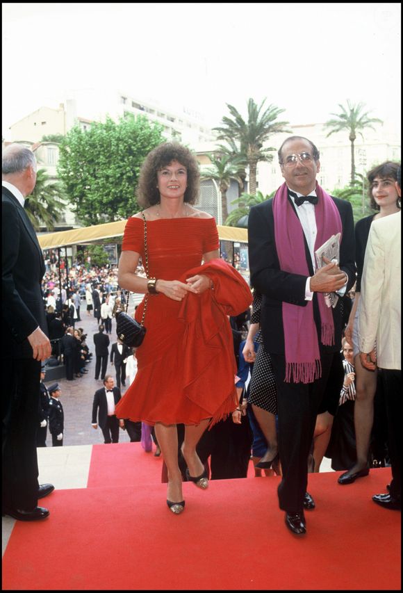 Jean-Pierre Elkabbach et Nicole Avril au Festival de Cannes 1988 (archive) ©ANGELI-RINDOFF / BESTIMAGE