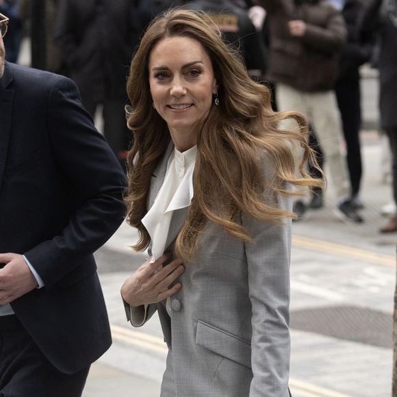 Catherine (Kate) Middleton, princesse de Galles, arrive à la Salesforce Tower pour assister au sommet Future Workforce à Londres. © Zuma Press / Bestimage