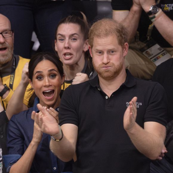 Le prince Harry, duc de Sussex et Meghan Markle, duchesse de Sussex aux Invictus Games 2023 à Dusseldorf le 15 septembre 2023. (GOFF INF / BESTIMAGE).