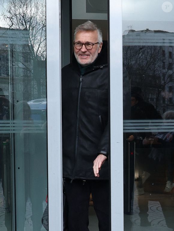Exclusif - Laurent Ruquier - Les célébrités quittent les studios de RTL à Neuilly sur Seine, le 9 janvier 2025.