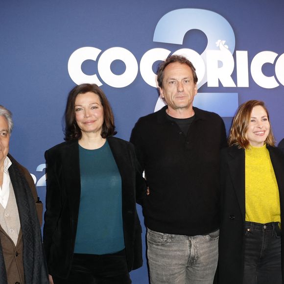 Christian Clavier, Marianne Denicourt, Julien Hervé, Chloé Coulloud, Didier Bourdon à la Première du film "Cocorico 2" au Publicis Cinémas à Paris le 31 mars 2026. © Marc Ausset-Lacroix/Bestimage