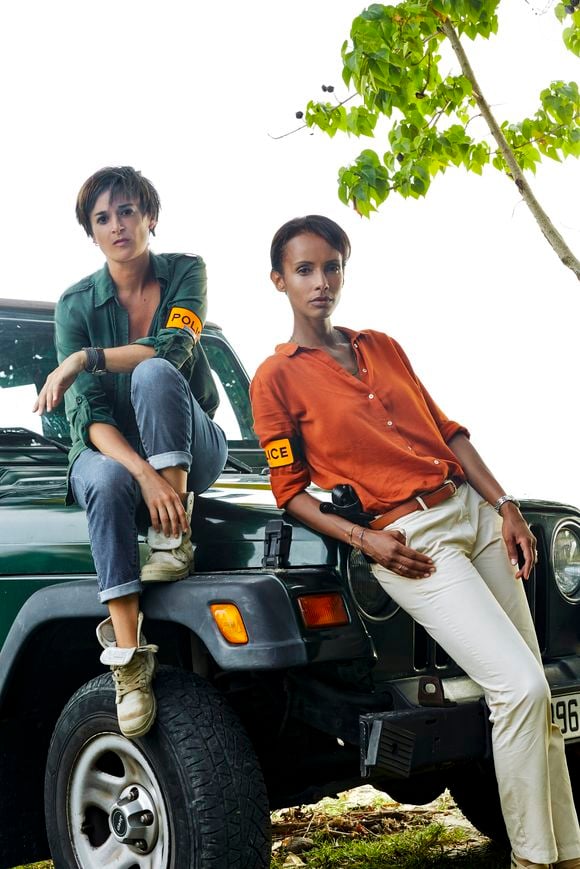 Exclusif - Béatrice De la Boulaye et Sonia Rolland sur le tournage de la série "Tropiques criminels" en Martinique diffusée le 22 novembre sur France 2. Le 8 mai 2019
© Sylvie Castioni / Bestimage