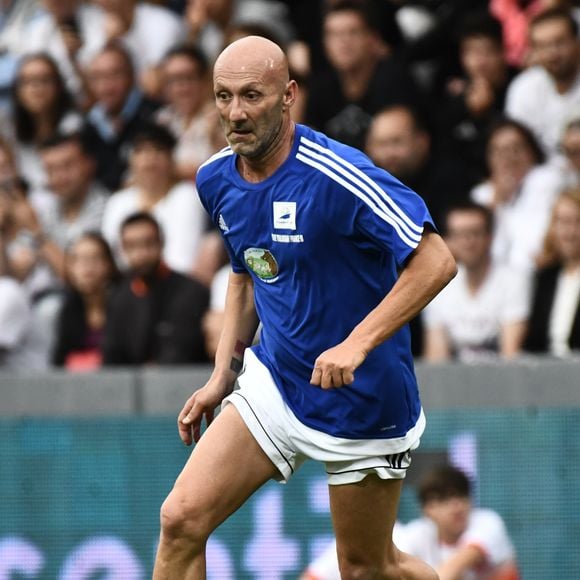 Fabien Barthez - Les champions du monde de 98 ont défié les rugbymen du Stade toulousain lors d'une rencontre caritative pour l'association de Pascal Olmeta "Un sourire, un espoir pour la vie" sur la pelouse du stade Ernest Wallon à Toulouse, France, le 10 juillet 2017. © Agence/Bestimage