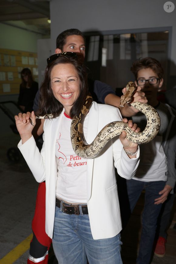 Natasha St-Pier, son mari Grégory Quillacq avec leur fils Bixente soutiennent l'association "Petit Coeur de Beurre" lors du week-end de la Cardiopathie Congénitale à la caserne des pompiers de Malar à Paris le 1er octobre 2016. ©Agence / Bestimage
