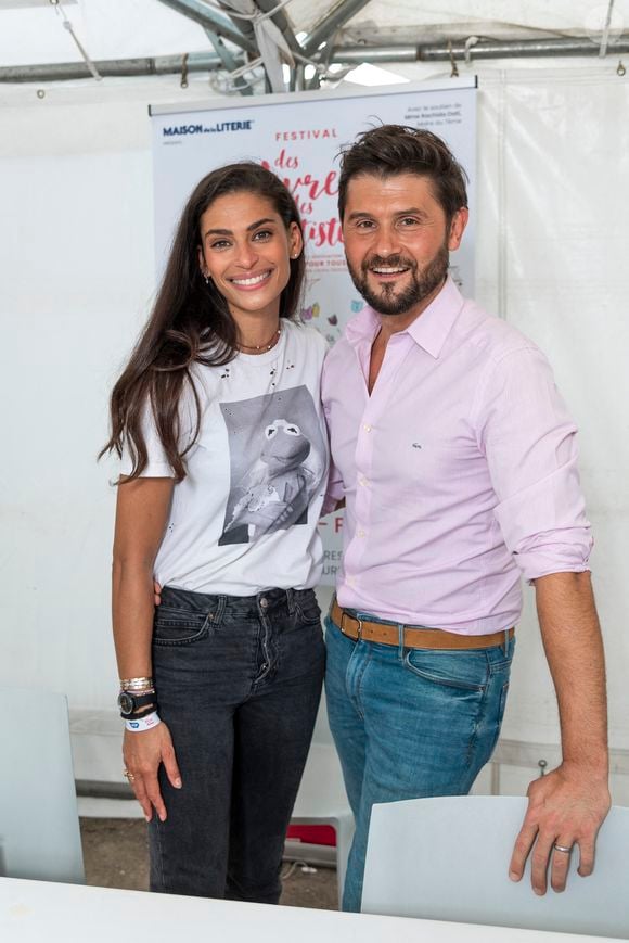 Exclusif - Tatiana Silva et Christophe Beaugrand - Festival des Livres et des Artistes organisé par l'association "Lecture pour Tous" engagée dans la lutte contre l'illettrisme au Mail Branly à Paris le 3 juillet 2022.
© Pierre Perusseau / Jack Tribeca / Bestimage