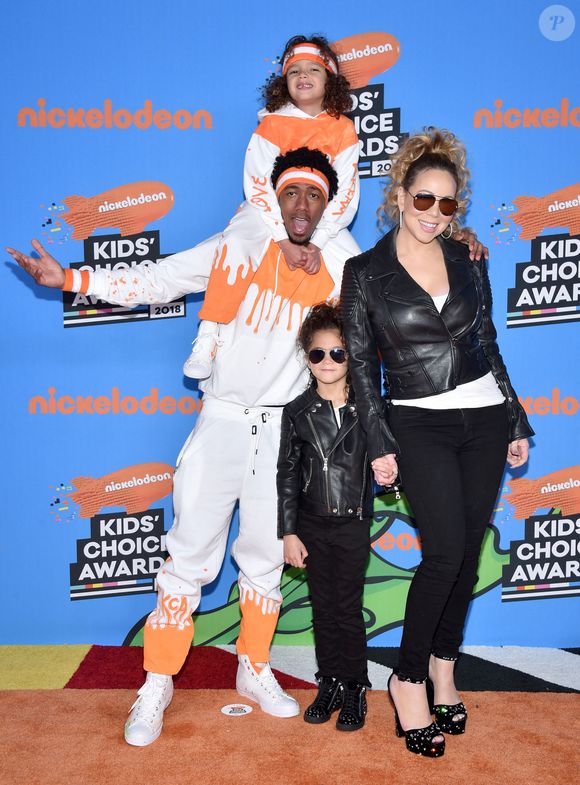 Nick Cannon, Mariah Carey assistent aux Nickelodeon's 2018 Kids' Choice Awards au Forum le 24 mars 2018 à Inglewood, Californie. Photo par Lionel Hahn/ABACAPRESS.COM