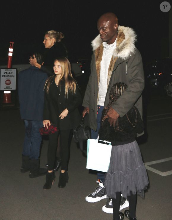 Heidi Klum vue avec Seal et ses enfants pour un dîner de veille de Noël chez Matsuhisa à Beverly Hills. Beverly Hills, Californie - jeudi 24 décembre 2015. Photographie : © MHD, /PCN/ABACAPRESS.COM