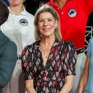 La princesse Caroline de Hanovre lors de la 2ème journée du Jumping International de Monte-Carlo, Monaco, le 4 juillet 2024. La compétition se déroule sur le port Hercule à Monaco, du 3 juillet au 5 juillet. © Claudia Albuquerque/Bestimage