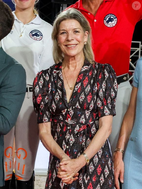 La princesse Caroline de Hanovre lors de la 2ème journée du Jumping International de Monte-Carlo, Monaco, le 4 juillet 2024. La compétition se déroule sur le port Hercule à Monaco, du 3 juillet au 5 juillet. © Claudia Albuquerque/Bestimage