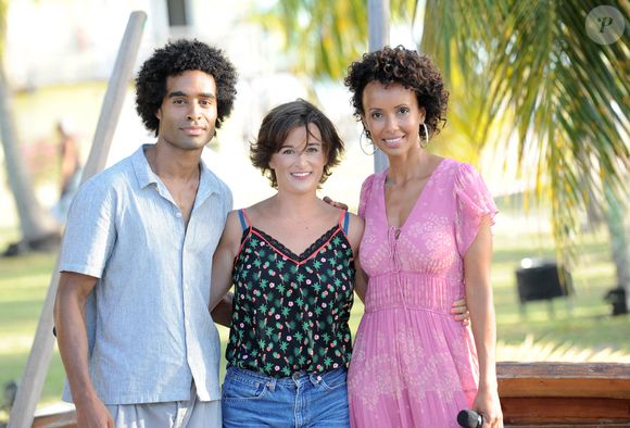 Exclusif - Julien Béramis, Béatrice de La Boulaye, Sonia Rolland - Jour 2 - Backstage - Enregistrement de l'émission "Tous en Martinique, coeur d'Outremer" au Club Med Les Boucaniers, qui sera diffusée le 11 novembre à 21h05 sur France 3. Le 29 mai 2021
© Veeren / Bestimage