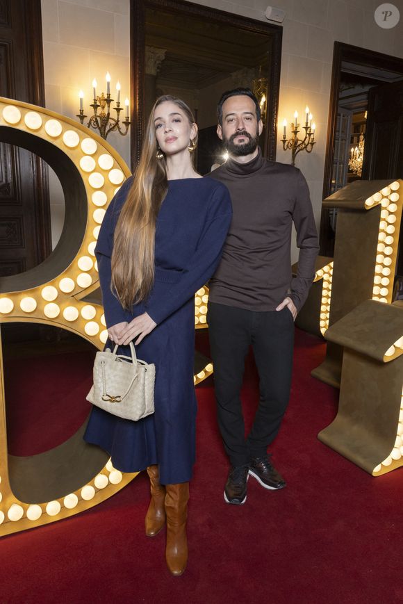 Victoria Dauberville, Mathieu Forget - Photocall pour les 130 ans de Berluti lors de la fashion week à Paris le 22 janvier 2025. © Olivier Borde /Bestimage