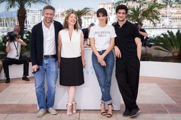 Vincent Cassel, Emmanuelle Bercot, Maïwenn (Maïwenn Le Besco) et Louis Garrel - Photocall du film "Mon Roi" lors du 68ème Festival International du Film de Cannes. Cannes, le 17 mai 2015