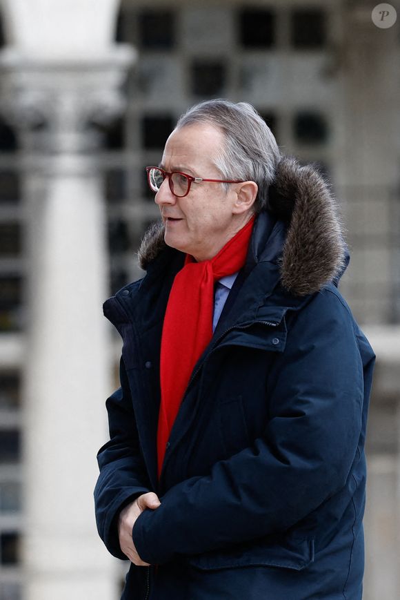 Christophe Barbier - Obsèques d'Isabelle Mergault à la Coupole du Père-Lachaise à Paris le 30 mars 2026. © Cyril Moreau - Dominique Jacovides / Bestimage