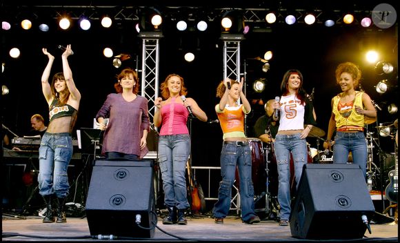 Maurane & les L5 au concert de l'association Laurette Fufain pour le don de plaquettes au Champs de Mars . Photo par Bestimage