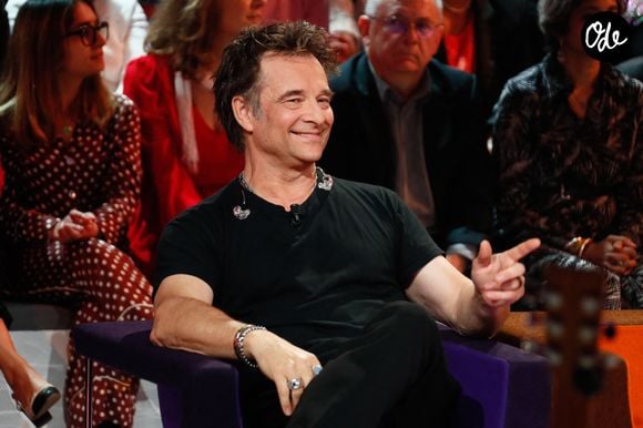 Exclusif - David Hallyday lors de l'enregistrement de l'émission "Famille je vous aime" présentée par M. Drucker et qui sera diffusée le 13 juin 2025 sur France 3, aux Studios rive gauche à Paris, France, le 15 avril 2025. © Clovis-Gaffiot/Bestimage