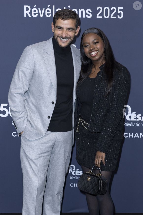 Sofiane Zermani et Médina Diarra - Photocall de la soirée "Cesar Révélations 2025" au Trianon à Paris le 20 janvier 2025.

© Olivier Borde / Bestimage