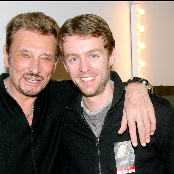 Exclusif - Johnny Hallyday et Grégory Boudou (frère de Laeticia) à Toulouse lors de la tournée flashback en 2007 © Daniel Angeli Alain Guizard Bestimage