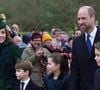 Le prince William et Kate Middleton sont les parents des princes George, Louis et de la princesse Charlotte.

La princesse de Galles, le prince Louis, la princesse Charlotte, le prince de Galles et le prince George assistent à l'office religieux du jour de Noël à l'église St Mary Magdalene à Sandringham, Norfolk, Royaume-Uni, le mercredi 25 décembre 2024. Photo par Aaron Chown/PA Wire/ABACAPRESS.COM