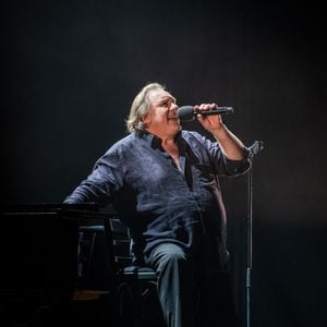 Exclusif - Gérard Depardieu chante Barbara - 20ème édition du Festival de Lacoste dans les carrières du Chateau de Lacoste le 15 Août 2020.
© Morgan Palun / Bestimage