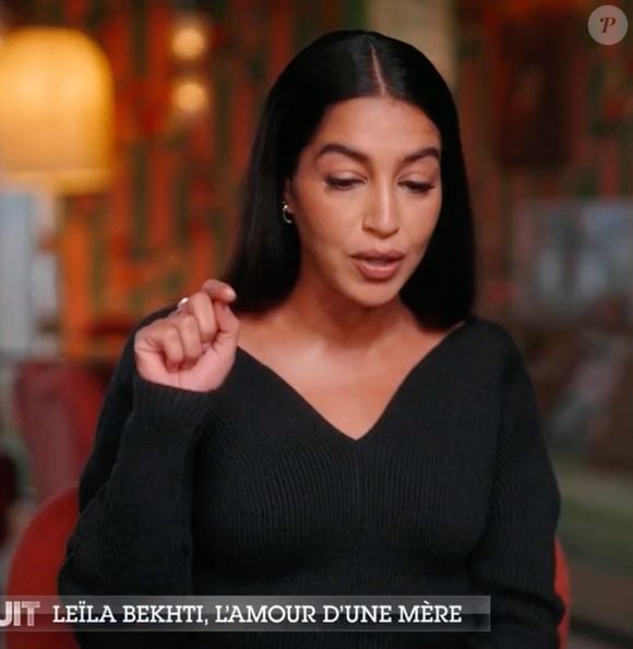 En évoquant ce douloureux souvenir, l'heureuse maman de quatre enfants a eu bien du mal à contenir son émotion. 

Leila Bekhti - face à Audrey Crespo-Mara - dans le "Portrait de la semaine" pour l'émission Sept à Huit diffusée sur TF1 ce dimanche 9 mars 2025. (Capture d'écran).