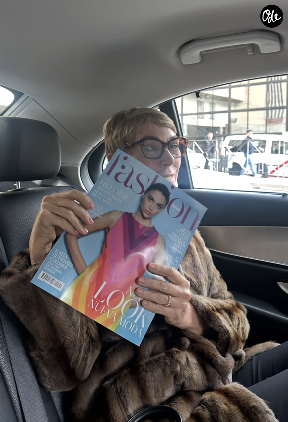 Ou encore un cliché de la maman particulièrement fière d'Héloïse, alors mannequin, en couverture d'un magazine de mode.