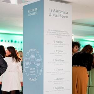 Exclusif - Atmosphère lors du lancement de la gamme de soins cheveux "Yuumae" de Coralie Porrovecchio, à Paris, le 6 décembre 2025.
© Pierre Perusseau/Bestimage