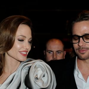Brad Pitt et Angelina Jolie assistent à la première française du film "Au Pays du Sang et du Miel" (In the Land Of Blood And Honey) au Cinéma MK2 Bibliotheque le 16 février 2012 à Paris, France. Photo by ABACAPRESS.COM