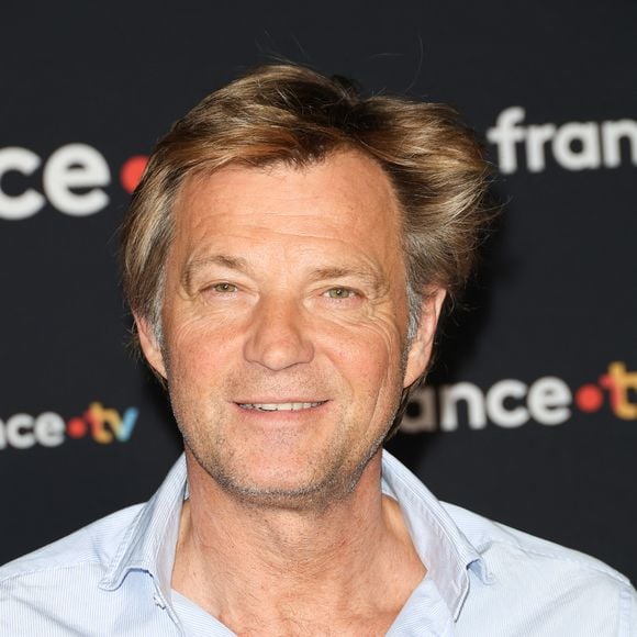 Laurent Delahousse au photocall pour la conférence de presse de rentrée de France TV à la Grande Halle de la Villette à Paris, France, le 11 juillet 2023. © Coadic Guirec/Bestimage