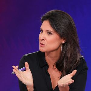 Apolline de Malherbe lors de la conférence de presse de rentrée BFM TV. - RMC du groupe Altice France à Paris, France, le 31 août 2023. © Coadic Guirec/Bestimage