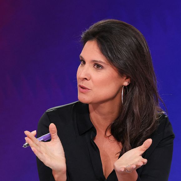 Apolline de Malherbe lors de la conférence de presse de rentrée BFM TV. - RMC du groupe Altice France à Paris, France, le 31 août 2023. © Coadic Guirec/Bestimage