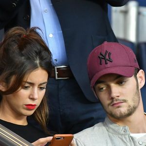 Louis Sarkozy et sa femme Natali Husic - Match de Ligue 1, Paris Saint-Germain (PSG) vs Toulouse FC (TFC) au Parc des Princes à Paris, France, le 20 août 2017. (AGENCE / BESTIMAGE).