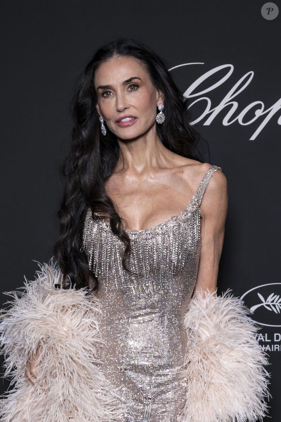 Demi Moore au dîner du Trophée Chopard au Carlton Beach Club lors du 79ème Festival International du Film de Cannes le 15 mai 2026.
© Olivier Borde / Bestimage