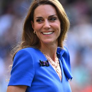 La princesse Kate assiste à la finale masculine du tournoi de Wimbledon 2025 à l'AELTC de Londres, au Royaume-Uni, le 13 juillet 2025. Photo de Corinne Dubreuil/ABACAPRESS.COM