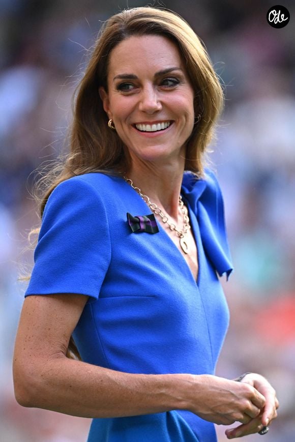 La princesse Kate assiste à la finale masculine du tournoi de Wimbledon 2025 à l'AELTC de Londres, au Royaume-Uni, le 13 juillet 2025. Photo de Corinne Dubreuil/ABACAPRESS.COM