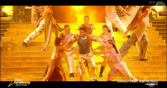 Ils ont notamment fait un tableau chanté/dansé sur Unholy
Ebony affronte Franck en demi-finale de la "Star Academy 2024", le 18 janvier 2025, sur TF1