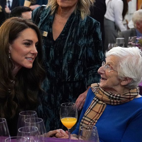 Le prince William, prince de Galles, et Catherine (Kate) Middleton, princesse de Galles, assistent à une cérémonie de commémoration des 80 ans de la libération du camp de concentration d'Auschwitz-Birkenau au Guildhall à Londres, le 26 janvier 2025.